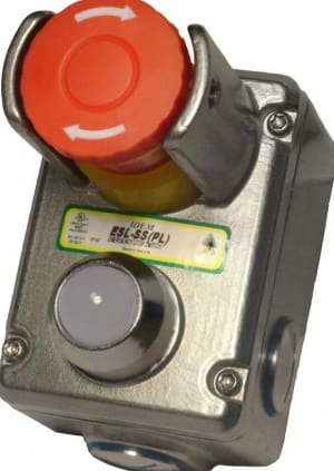 Article image of: Noodstopknop in volledig RVS 316 behuizing IP69K voor Food en ATEX