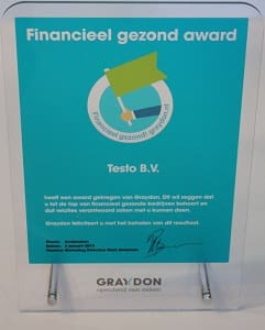 Article image of: Testo ontvangt Graydon Financieel Gezond award!