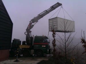 Article image of: Ketel in containeropstelling voor natte veren snel geplaatst