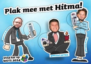 Article image of: Plakactie voor dinerbonnen op 3 HITMA-stands tijdens WOTS2014
