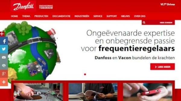 Article image of: Danfoss website voor VACON en VLT regelaars in nieuw jasje