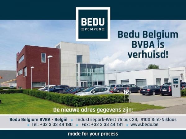 Article image of: Bedu Belgium BVBA heeft een nieuw adres