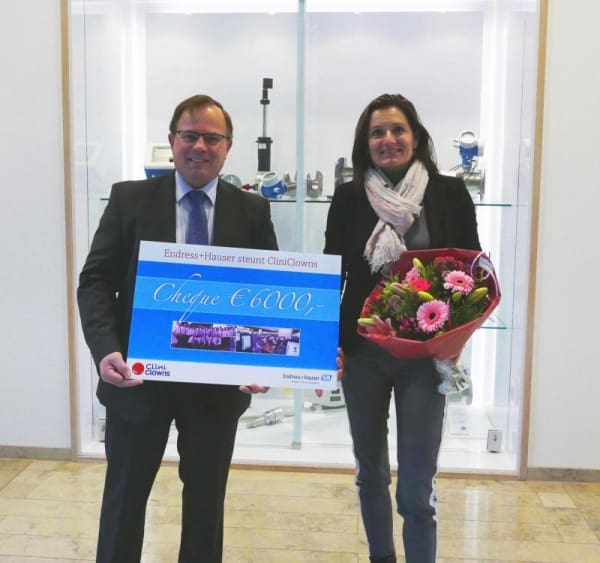 Article image of: Endress+Hauser doneert 6000,- Euro aan CliniClowns