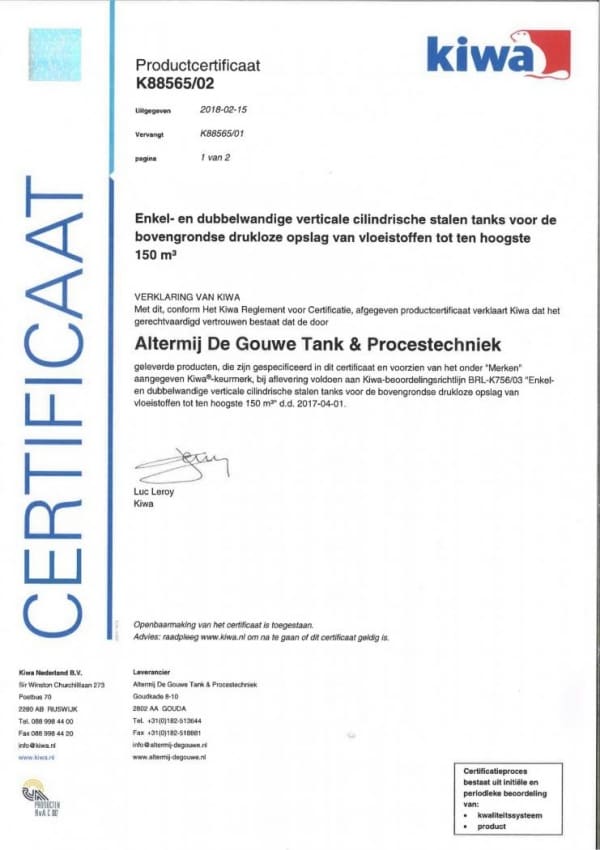 Article image of: KIWA certificering