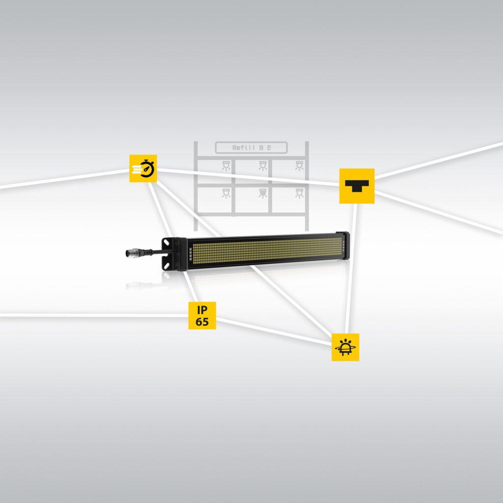 Article image of: LED-matrixdisplay met weergave van status en platte tekst