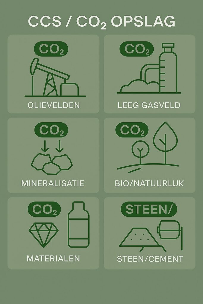 Opslagmogelijkheden voor afgevangen kooldioxide