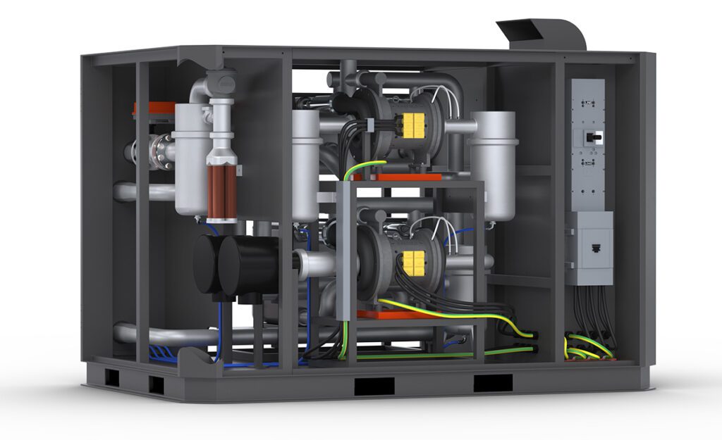 Smeermiddelvrije turboblower van Dutair